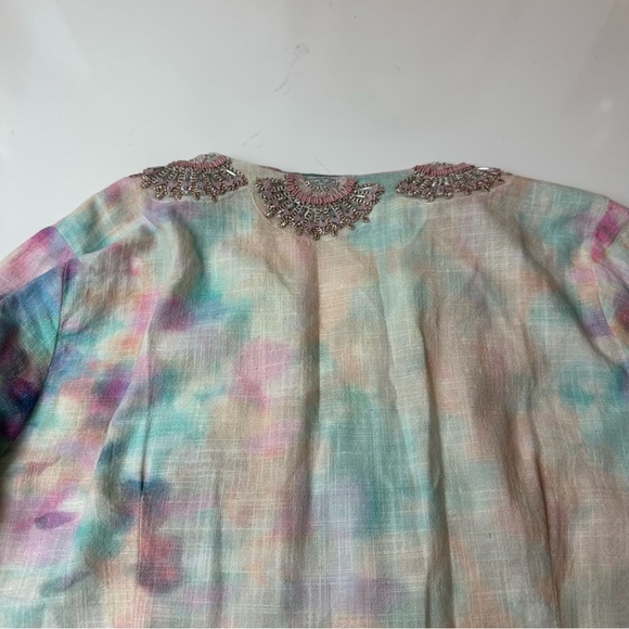 Soft Surroundings Pink and Purple Embellished Blouse - Picture 8 of 10